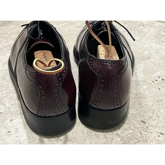 FLORSHEIM IMPERIAL Men's Leather Dress Shoes Blucher Brown Cordovan VTG USA 10D - Picture 4 of 15